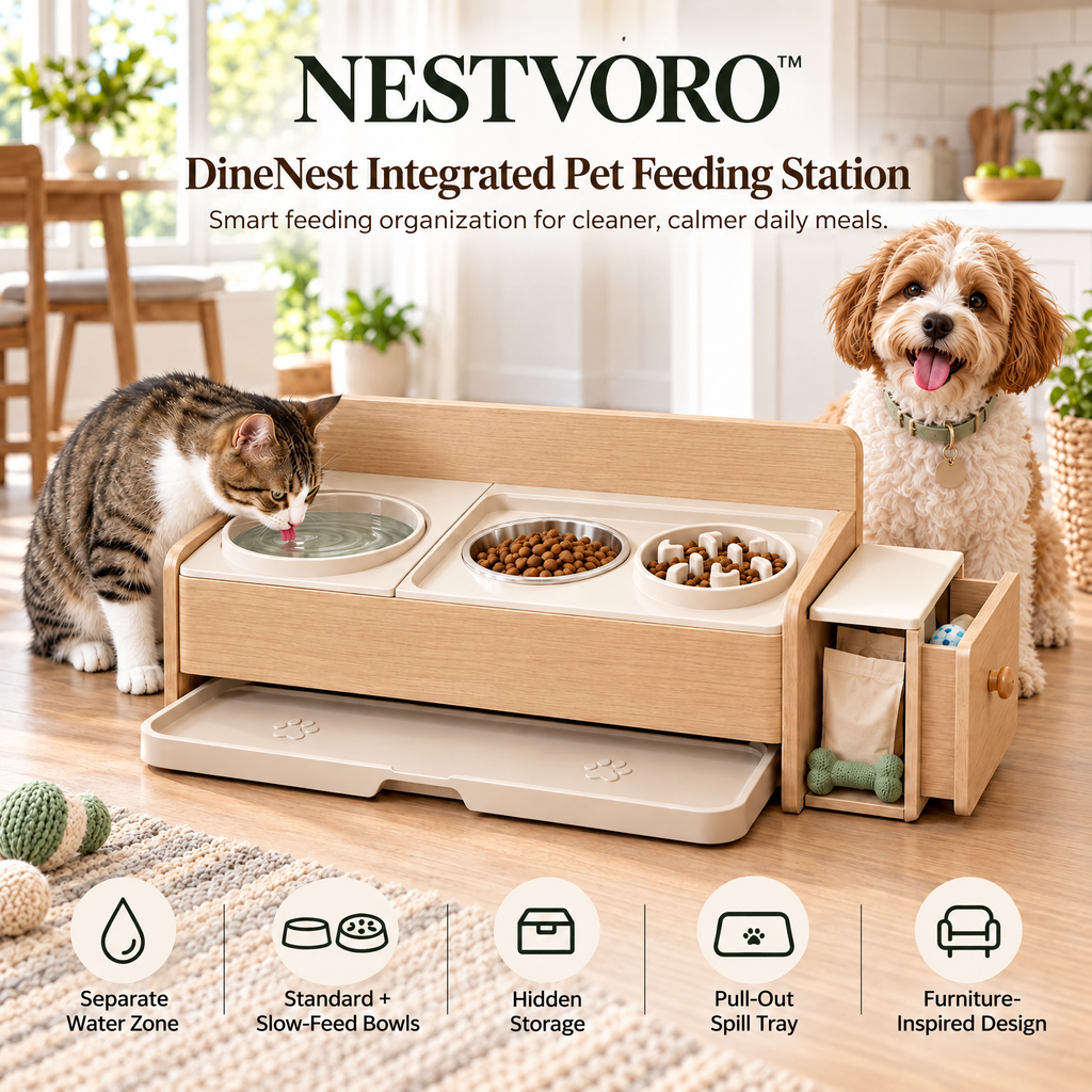NESTVORO™ DineNest Integrated Pet Feeding Station