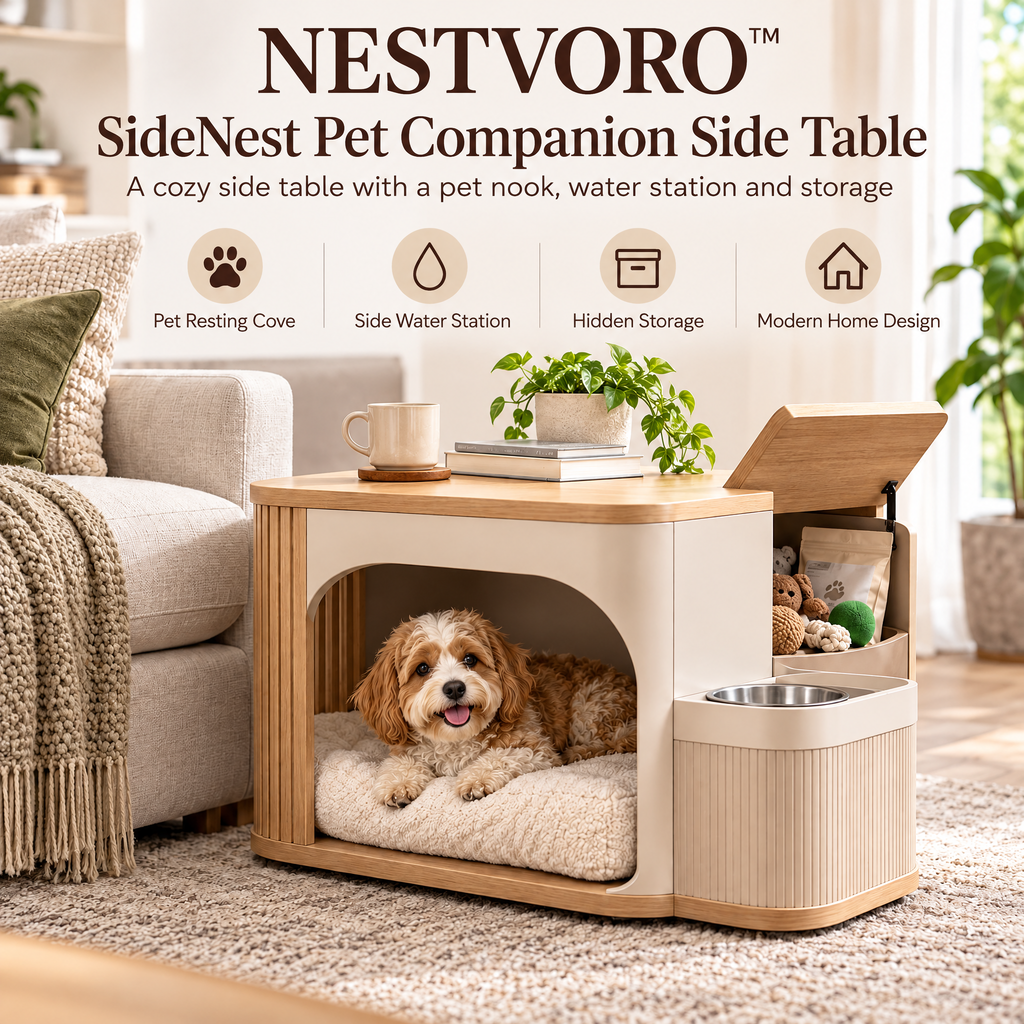 NESTVORO™ SideNest Pet Companion Side Table