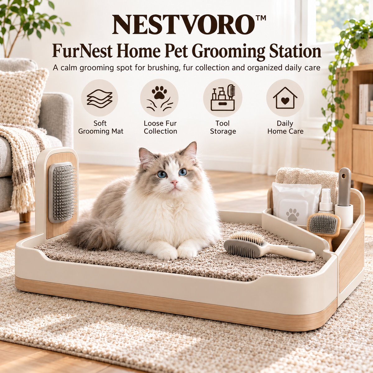 NESTVORO™ FurNest Home Pet Grooming Station