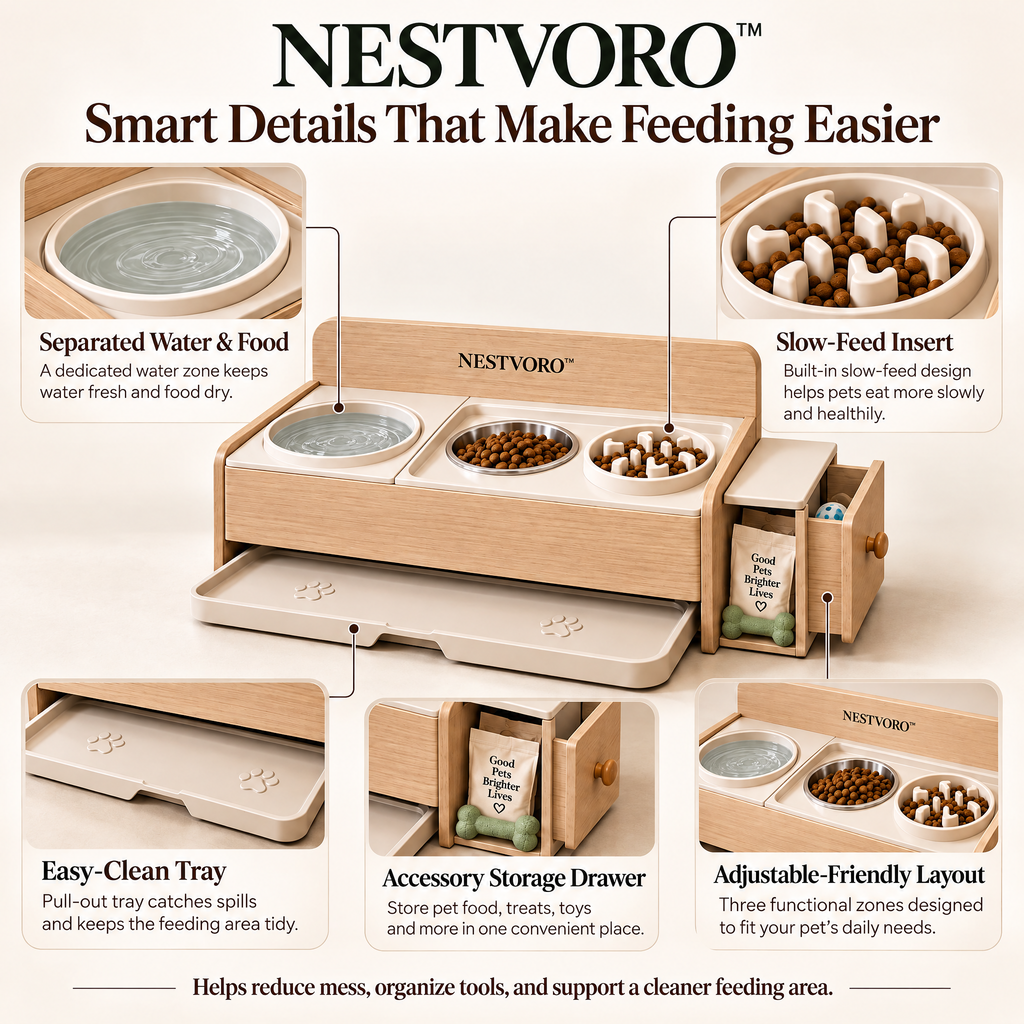 NESTVORO™ DineNest Integrated Pet Feeding Station