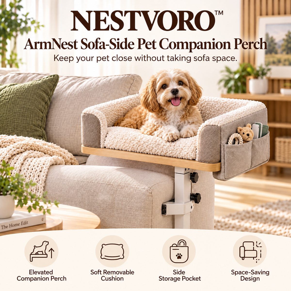 NESTVORO™ BreezeNest Indoor-Outdoor Elevated Pet Lounger