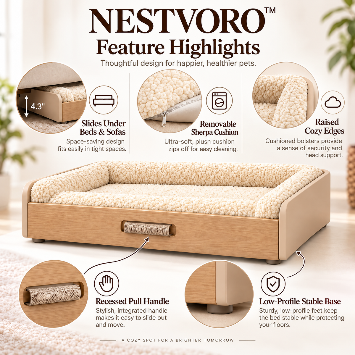 NESTVORO™ SlideNest Hidden Pet Pull-Out Bed