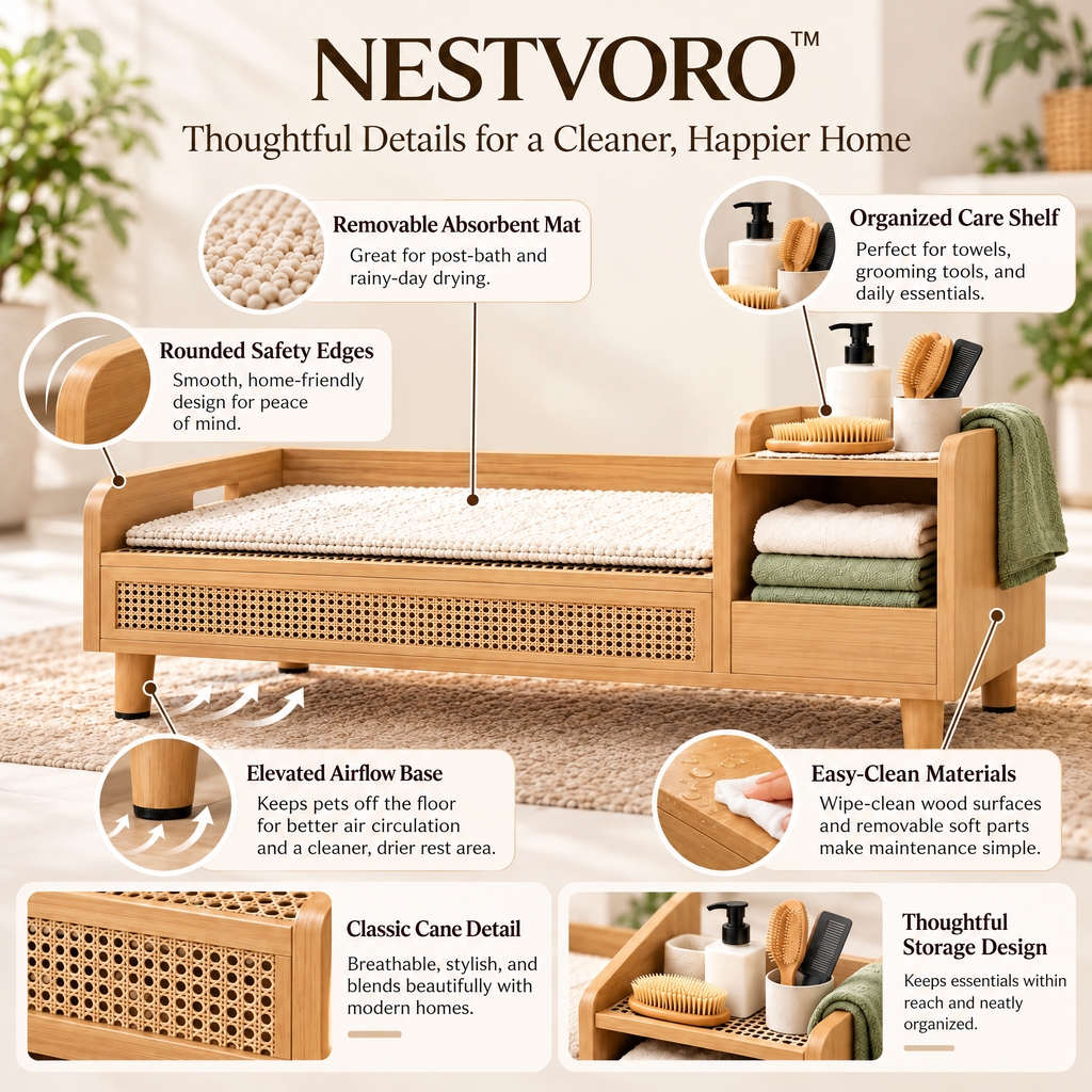 NESTVORO™ CoolNest Pet Cooling & Drying Care Station