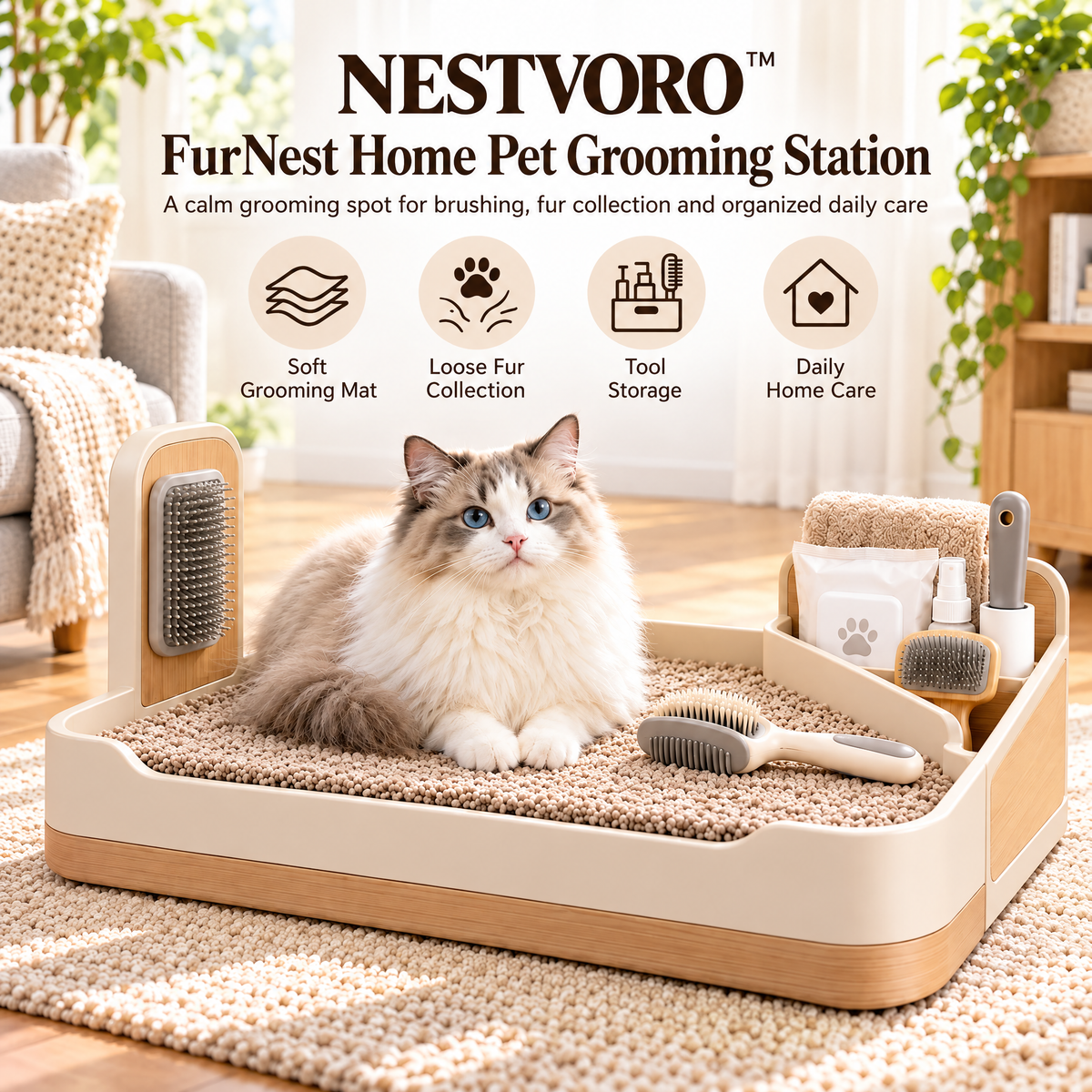 NESTVORO™ FurNest Home Pet Grooming Station