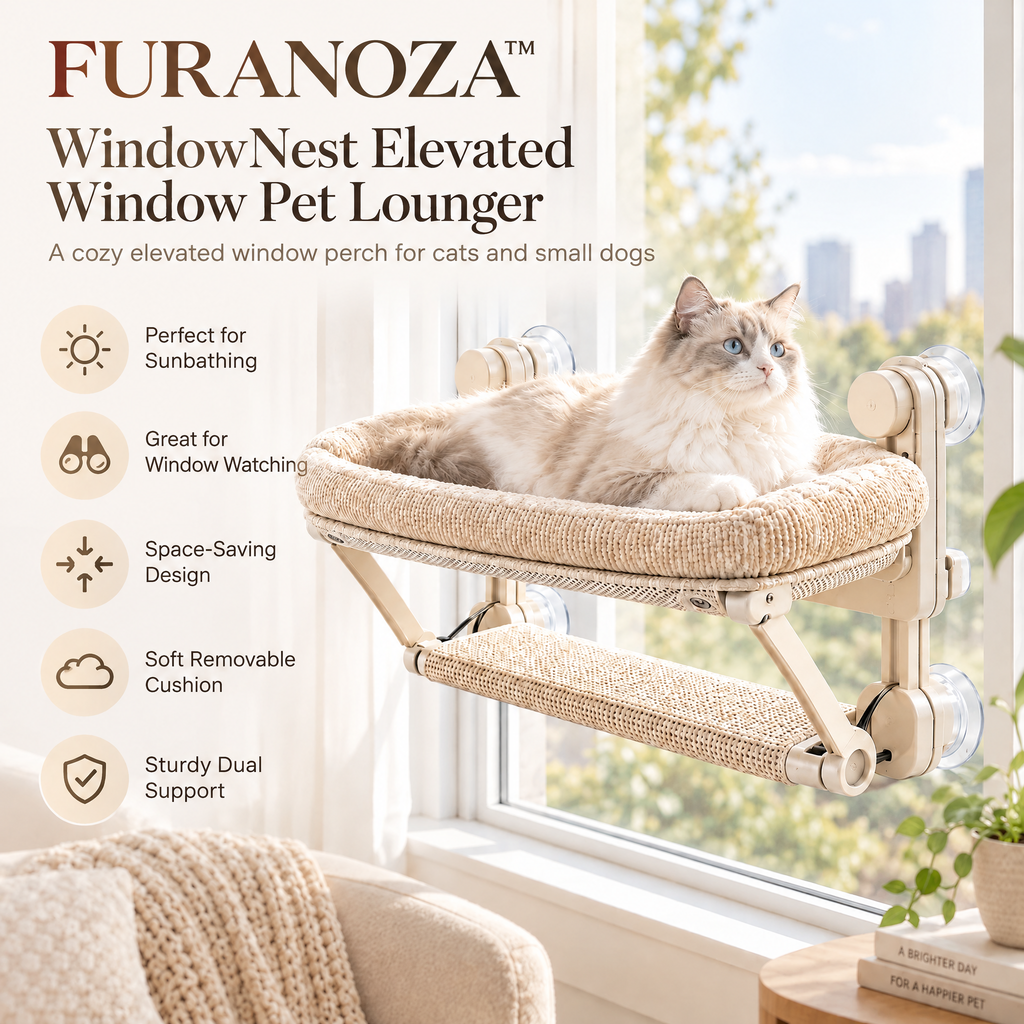 FURANOZA™ WindowNest Elevated Window Pet Lounger